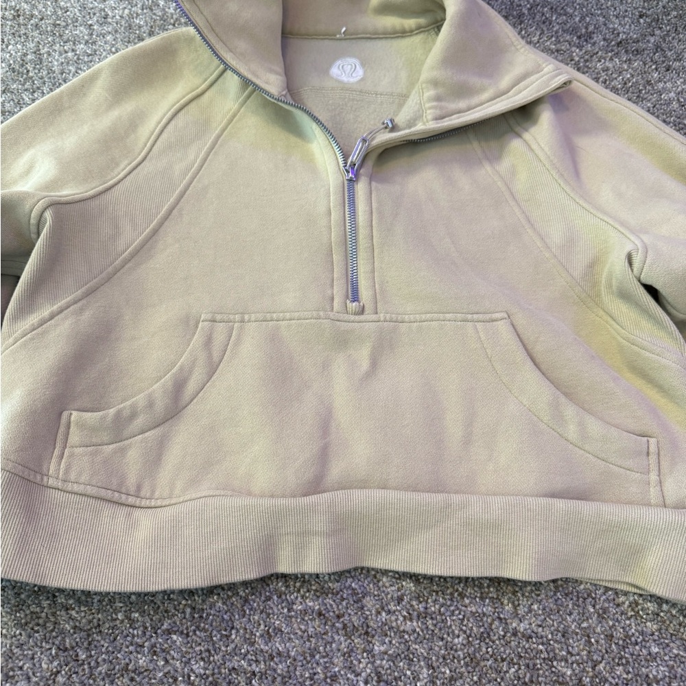 lululemon athletica Beige Half-Zip Sweatshirt